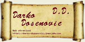 Darko Došenović vizit kartica
